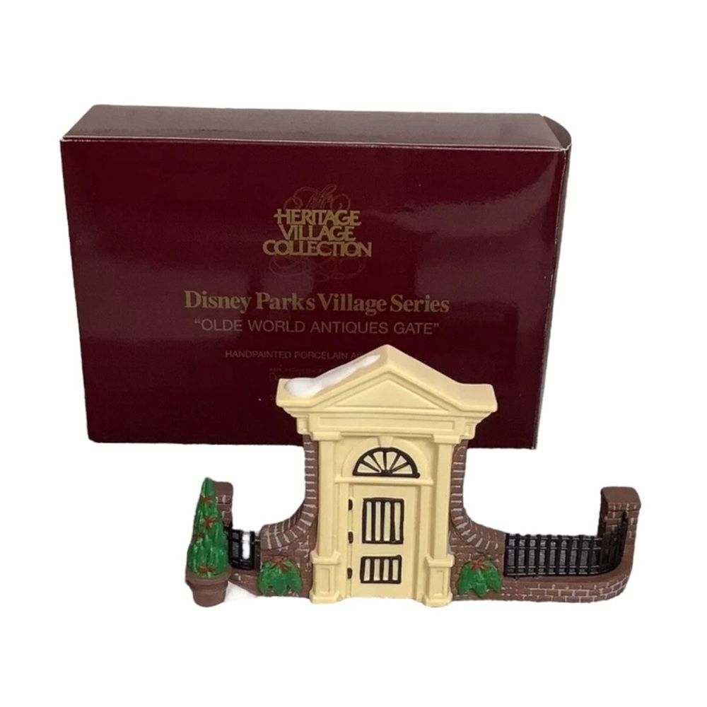 Vtg Dept 56 “Olde World Antiques Gate” Disney Parks Village Series Heritage Co -